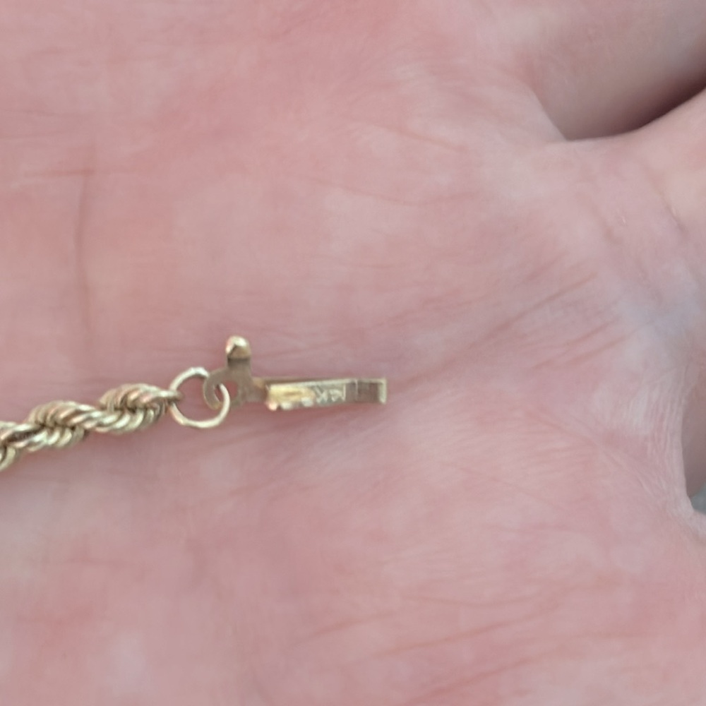 14K Genuine Gold 30” Vintage Italian Gold Rope Necklace - Picture 10 of 17